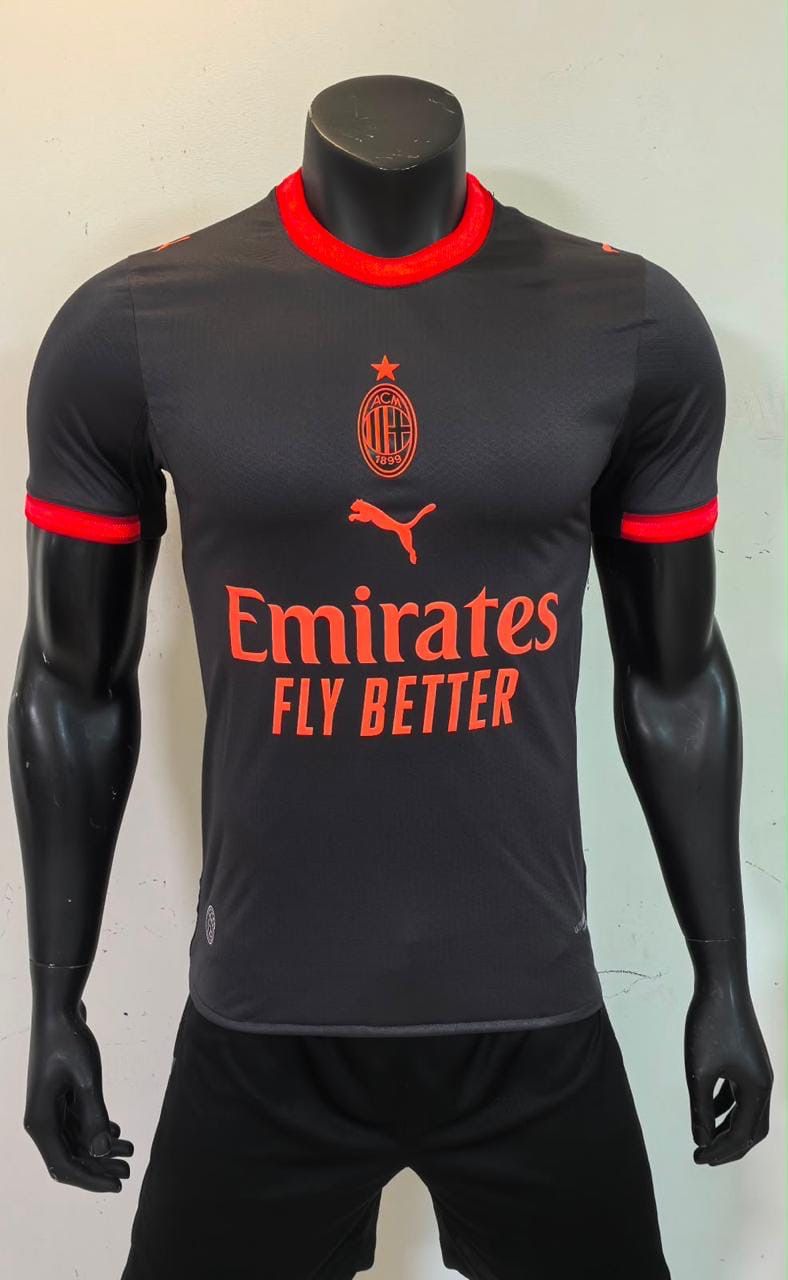 AC Milan Third · Black Red club edition player version jersey