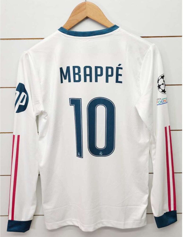 Real Madrid Home Full Sleeve · Mbappé #10 full sleeve jersey — view 3
