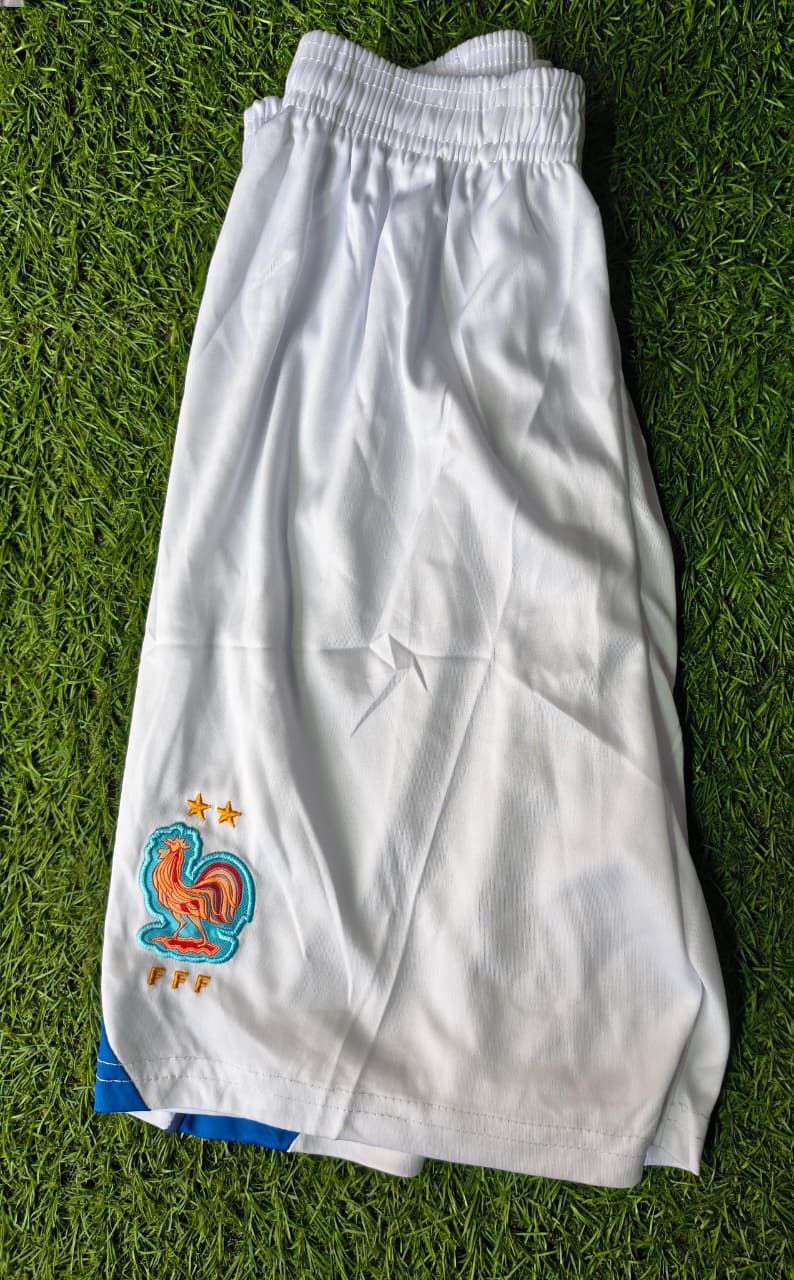 France White football shorts