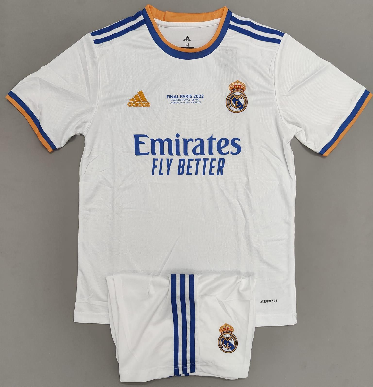 Real Madrid Paris 2022 Final kit set