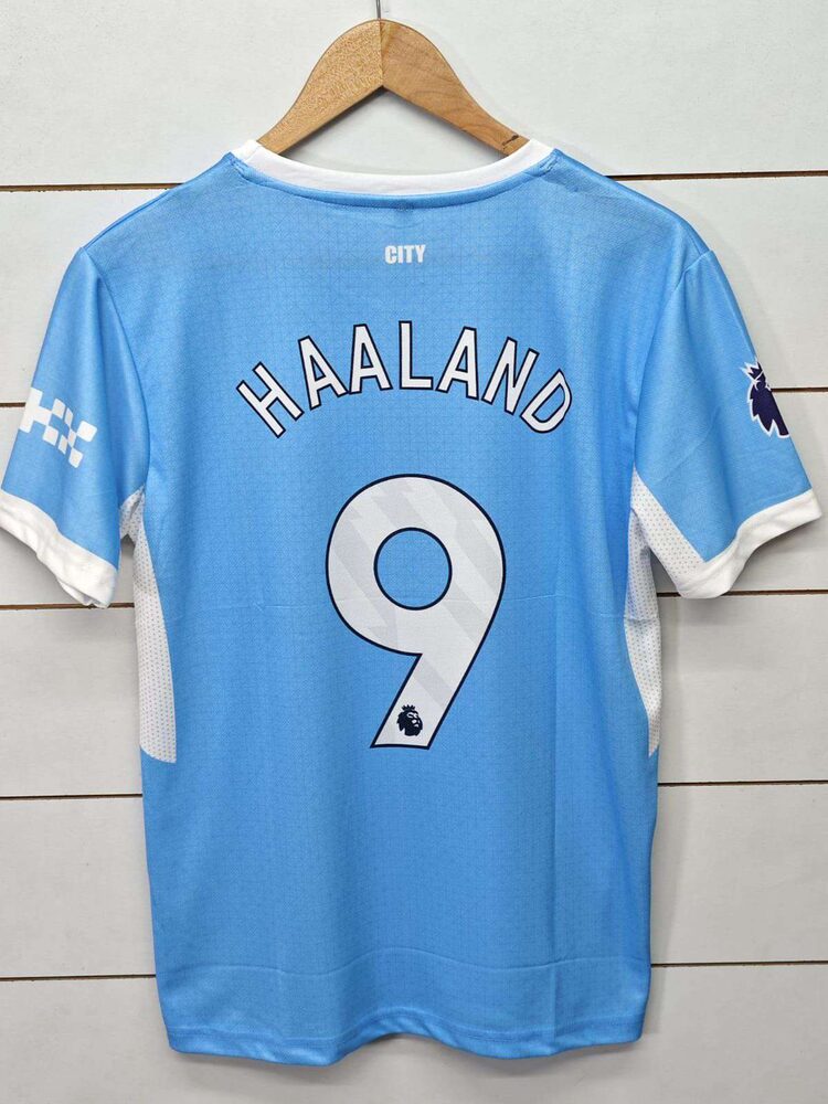 Manchester City Home · Haaland #9 club embroidery jersey — view 2