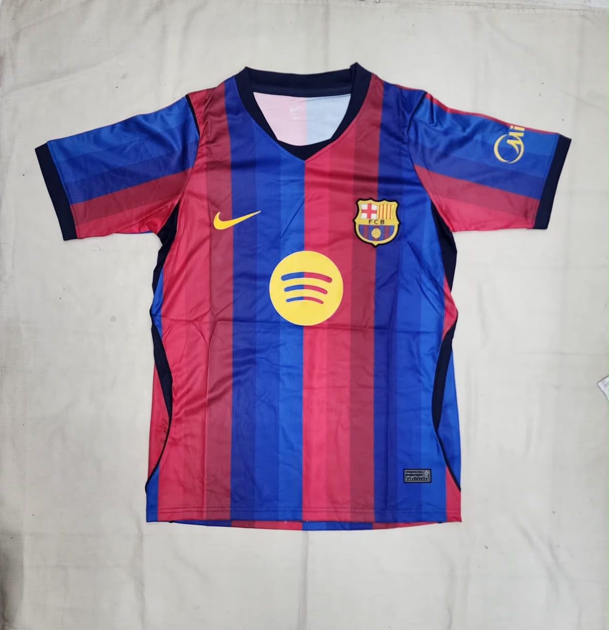 Barcelona Spotify Yellow fan version jersey
