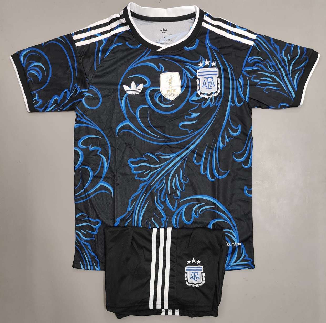Argentina Away Black Baroque kit set