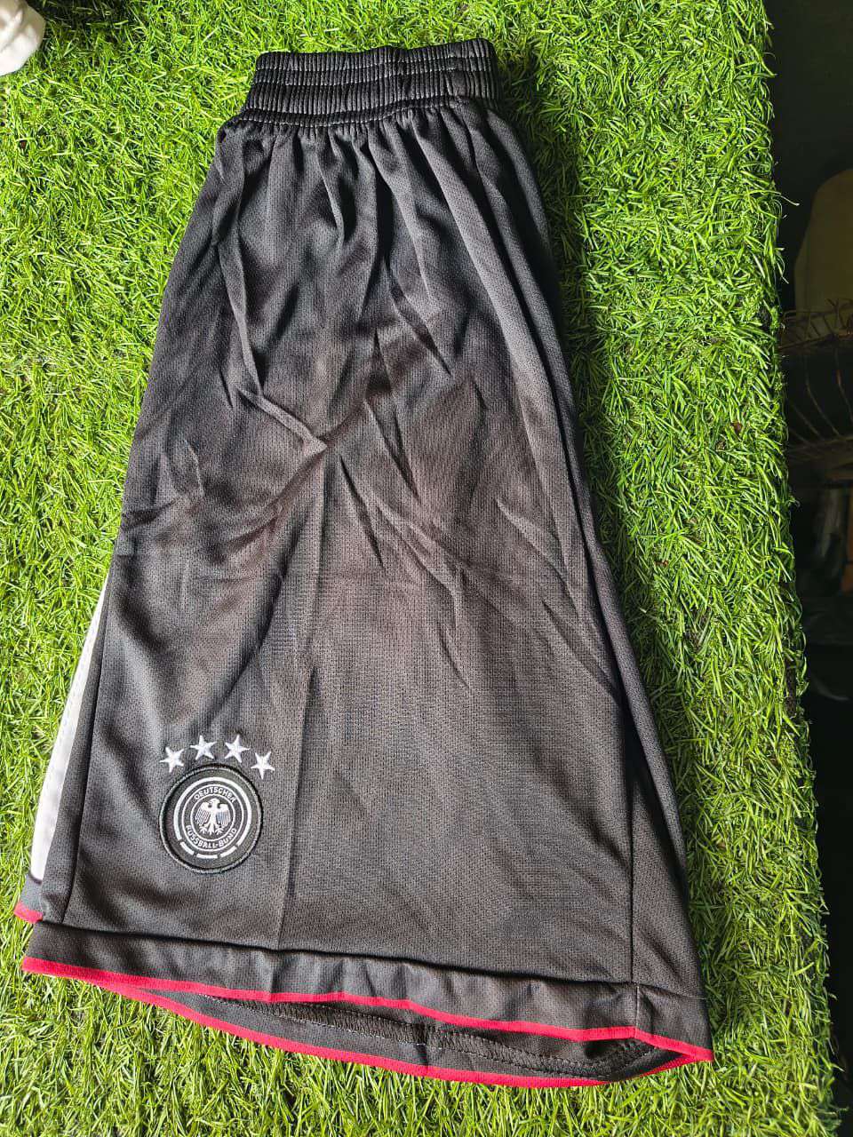 Germany Black Red football shorts