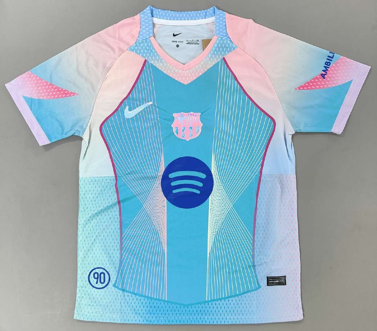 Barcelona Spotify Blue fan version jersey
