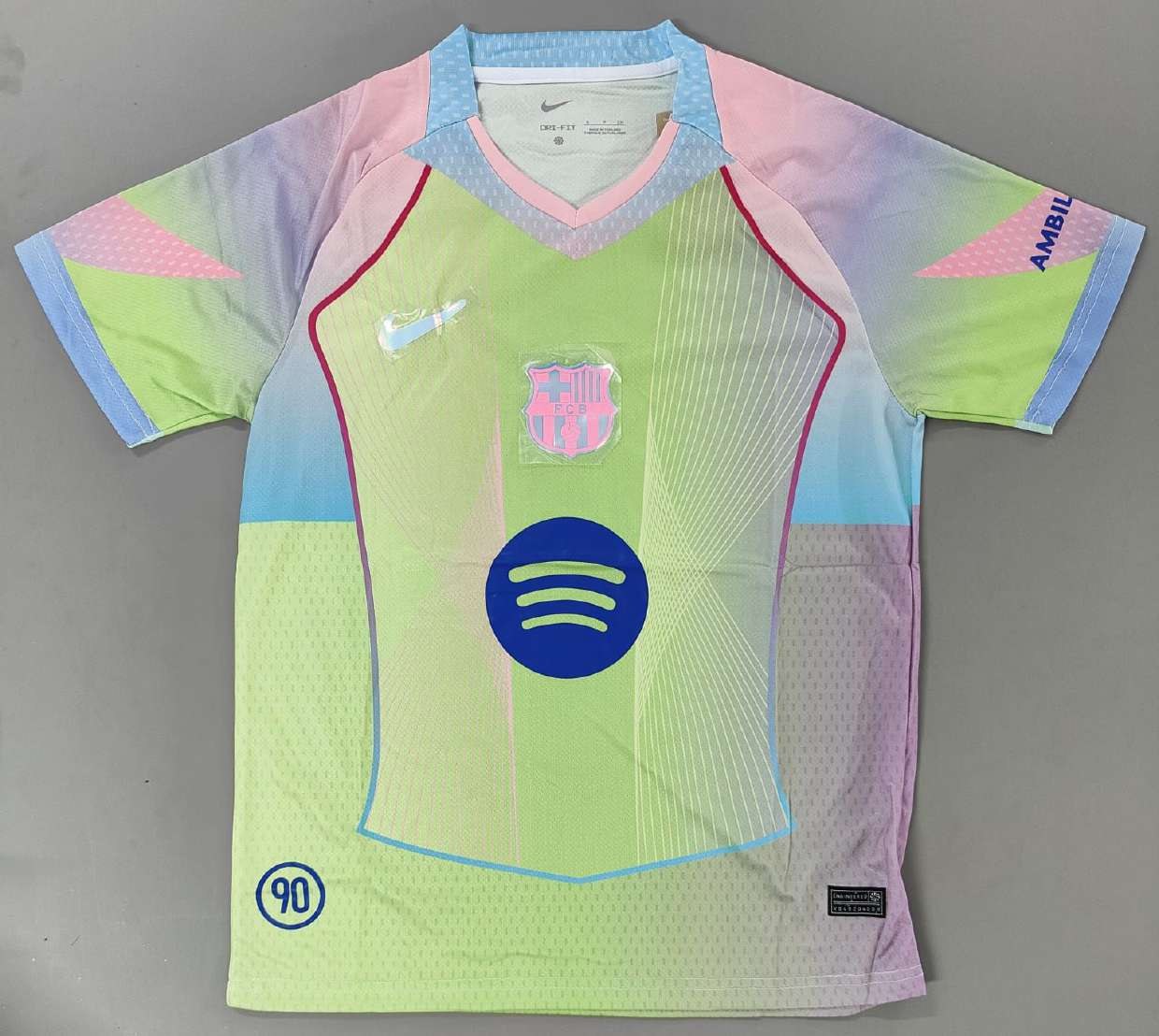 Barcelona Spotify Green fan version jersey