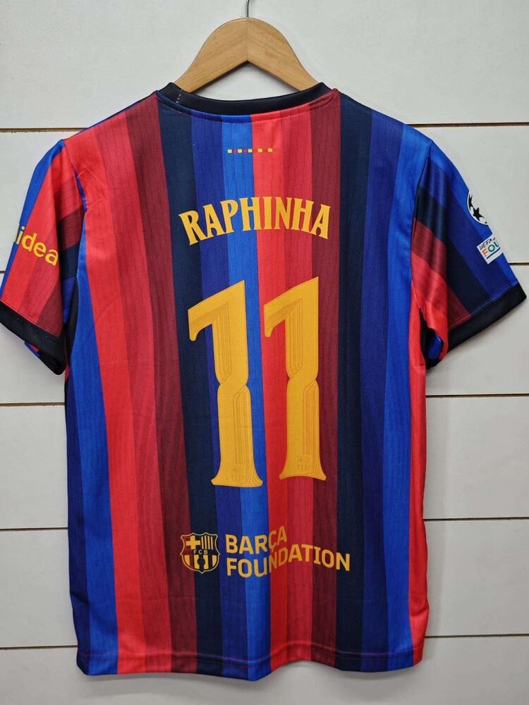 Barcelona Home · Raphinha #11 club embroidery jersey — view 2