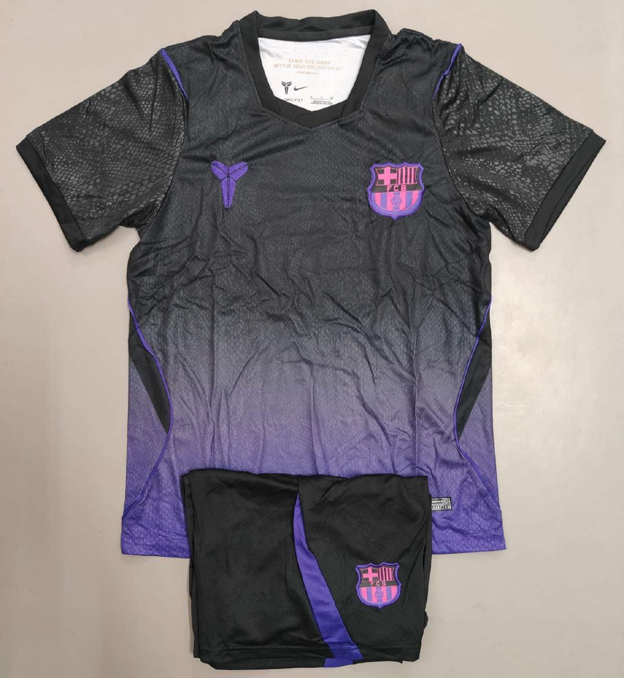 FC Barcelona Away Purple Black kit set