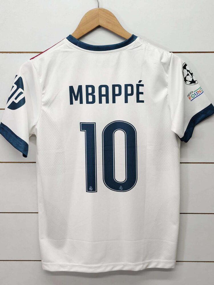 Real Madrid Away White · Mbappé #10 club embroidery jersey — view 2