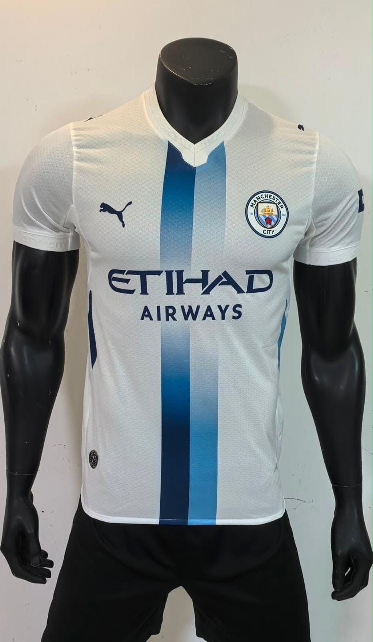 Manchester City Away · Etihad White club edition player version jersey