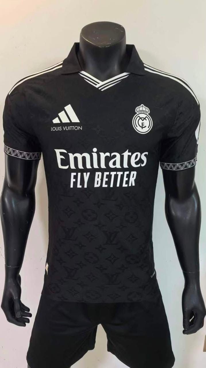 Real Madrid Away · LV Black club edition player version jersey