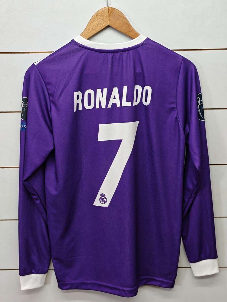 Real Madrid Retro Purple Full Sleeve · Ronaldo #7 full sleeve jersey — view 2